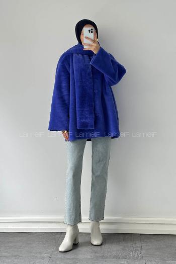 Purble Crew Neck Long Arm Coat