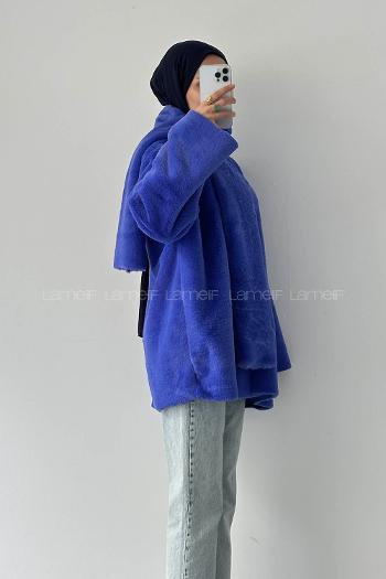 Purble Crew Neck Long Arm Coat