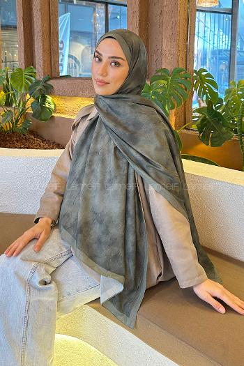 Anatolian Black Cotton Fabric Flowering Shawl