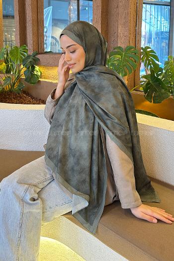 Anatolian Black Cotton Fabric Flowering Shawl