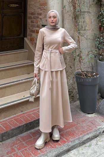 Lamelif Dalgıç İkili Takım Bej