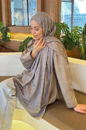 Smoked Cotton Fabric Striped Shawl