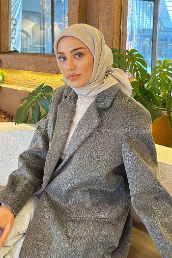 Lamelif Star Eşarp Gri