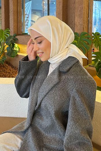 Lamelif Star Eşarp Kırık Beyaz