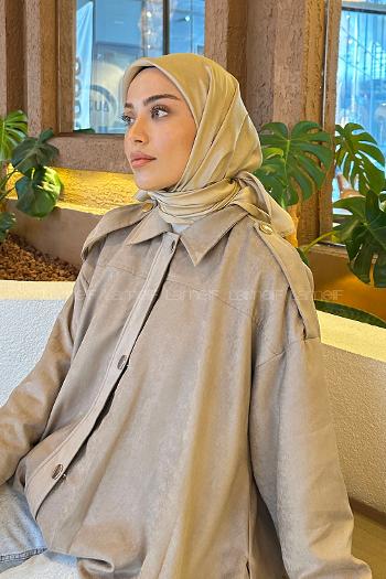 Lamelif Star Eşarp Koyu Vizon