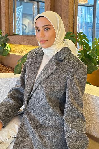 Lamelif Star Eşarp Krem