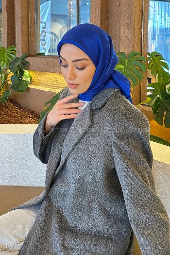 Lamelif Star Eşarp Saks Mavisi