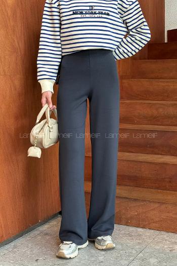 Anthracite Regular Trousers Elastic Waist Regular Cut Bottom Tracksuit