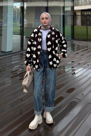 Lamelif Kapli Polar Sweatshirt Kahverengi