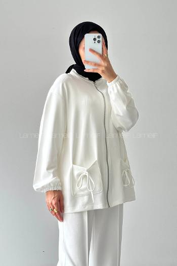 White Neckband Long Arm Cotton Regular Trousers Comfortable Suit