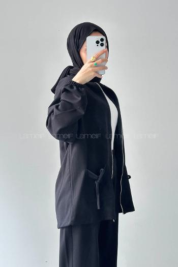 Lamelif Biyeli Cepli İkili Takım Siyah