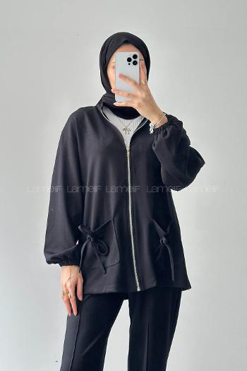 Lamelif Biyeli Cepli İkili Takım Siyah