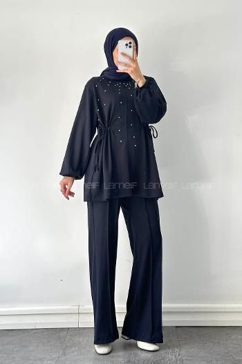 Lamelif Oysho Taşlı İkili Takım Lacivert