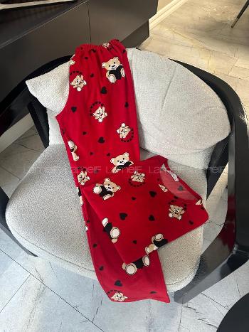 Lamelif Ayıcık Detaylı Pijama Takımı