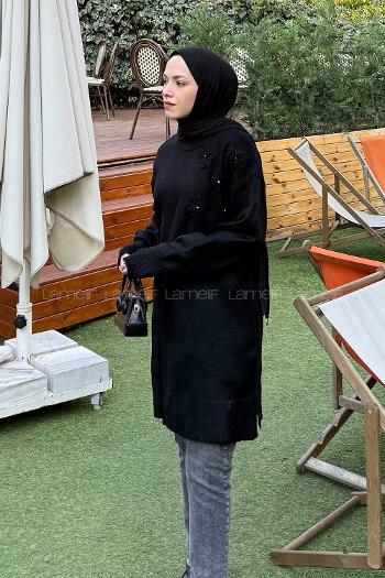 Black Turtle Neck Long Arm Jumper