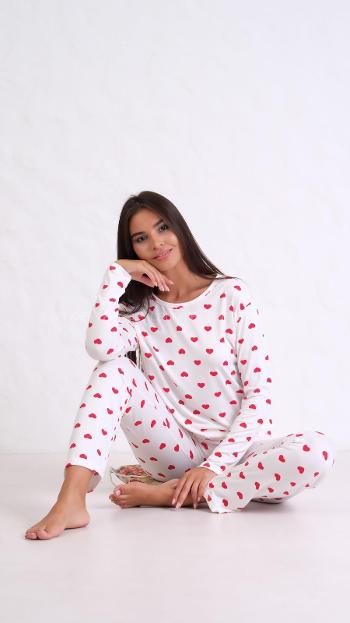 Lamelif Kalp Detaylı Pijama Takımı