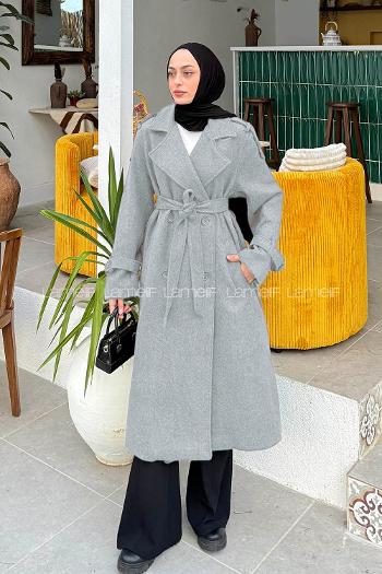 Lamelif Oversize Kaban Gri