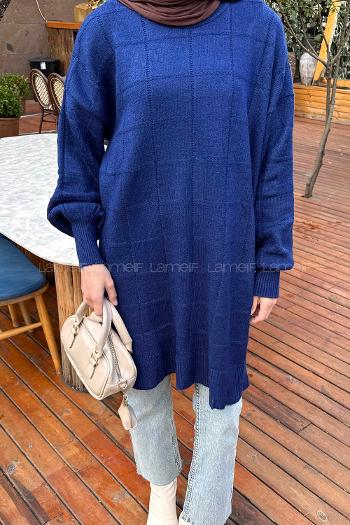 Lamelif Yumoş Triko Kazak Lacivert