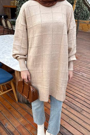 Lamelif Yumoş Triko Kazak Sütlü Kahve