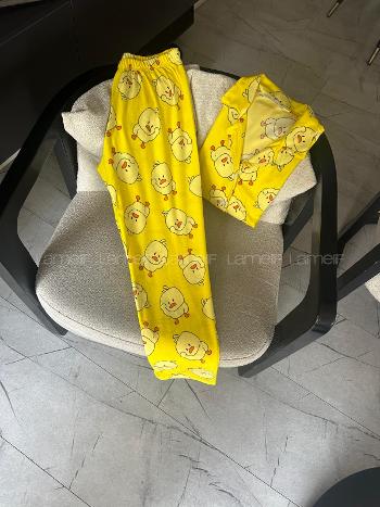 Lamelif Civciv Detaylı Pijama Takımı
