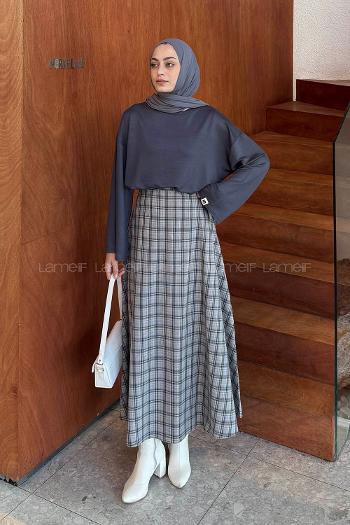 Lamelif Kol Armalı Sweatshirt Antrasit