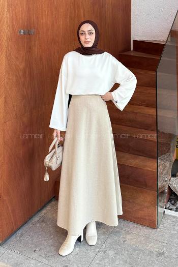 White Crew Neck Long Arm Sweatshirt