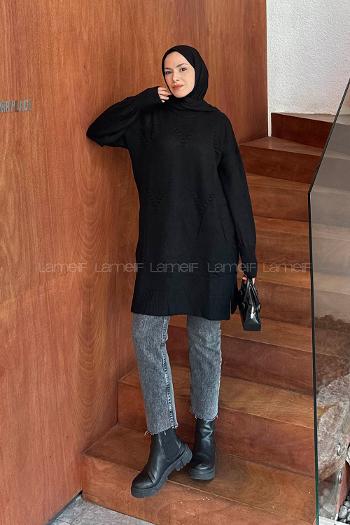 Black Turtle Neck Long Arm Jumper