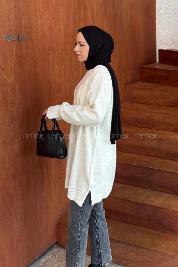 Lamelif Nakışlı Kazak Natural