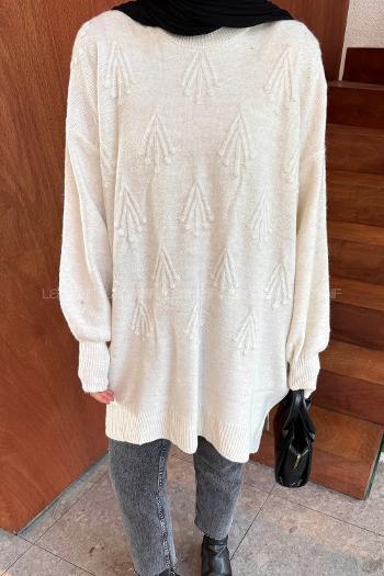 Lamelif Nakışlı Kazak Natural