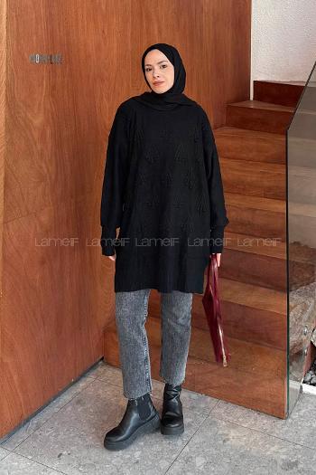Black Turtle Neck Long Arm Jumper