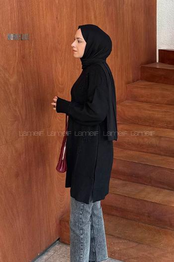 Black Turtle Neck Long Arm Jumper