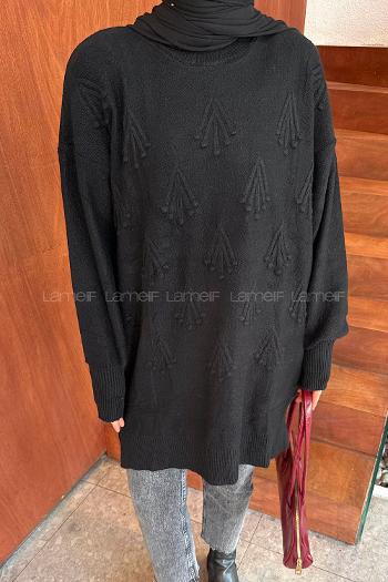 Black Turtle Neck Long Arm Jumper