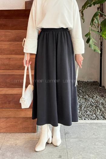 Lamelif Oysho Tesettür Etek Koyu Lacivert