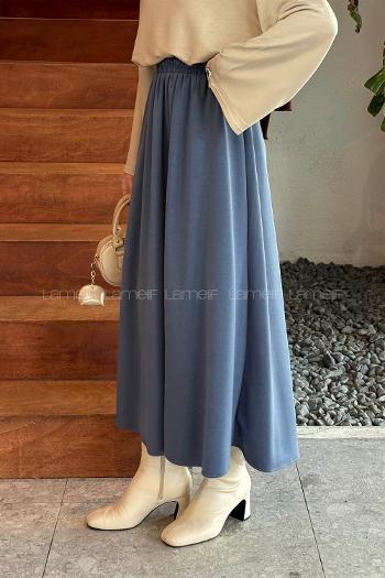 Lamelif Oysho Tesettür Etek Lacivert