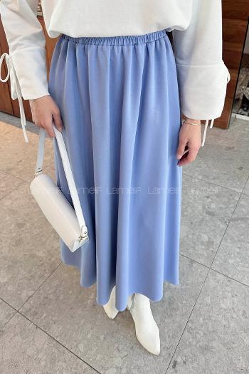 Lamelif Oysho Tesettür Etek Mavi