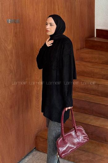 Black Turtle Neck Long Arm Jumper
