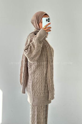 Stone Choker Neck Long Arm Acrylic Regular Trousers Comfortable Suit