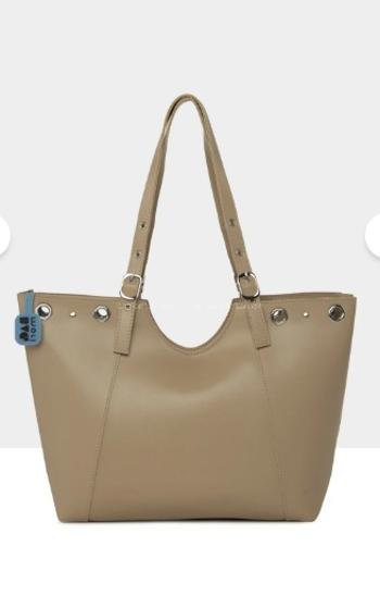 Lamelif Gümüş Halka Detaylı Kadın Omuz Çantası Vizonrengi