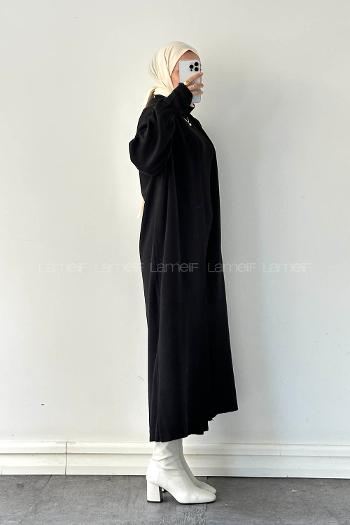 Lamelif Hırka-Elbise İkili Takım Siyah