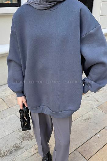 Anthracite Crew Neck Long Arm Sweatshirt