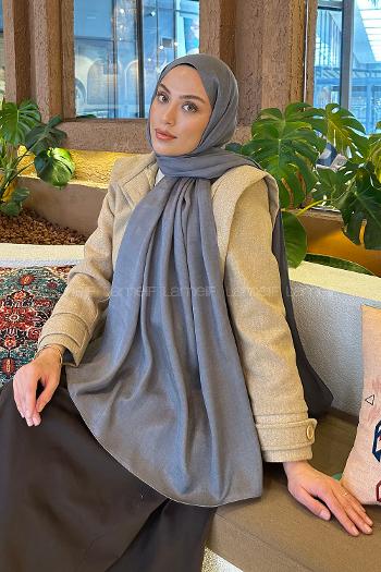 Smoked Cotton Straight Shawl