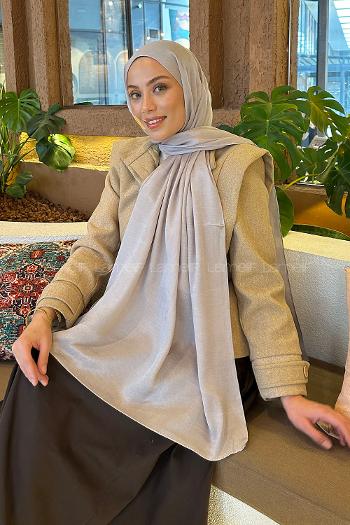 Lamelif Star Şal Gri