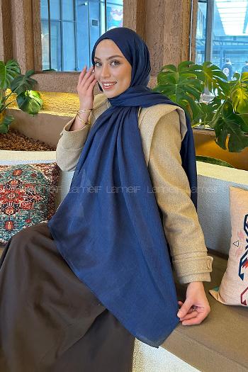 Lamelif Star Şal Lacivert