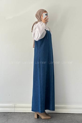 Lamelif Toka Detaylı Kot Jile Kot Mavisi