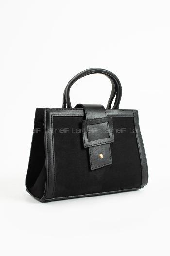 Lamelif Büyük Kadın El Ve Omuz Çanta Siyah