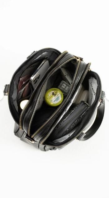 Black With Zipper Skin Hand Bag Bag