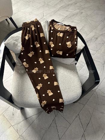 Cream-4 Crew Neck Long Arm Without Accessories Combed Fabric Regular Trousers Comfortable Suit