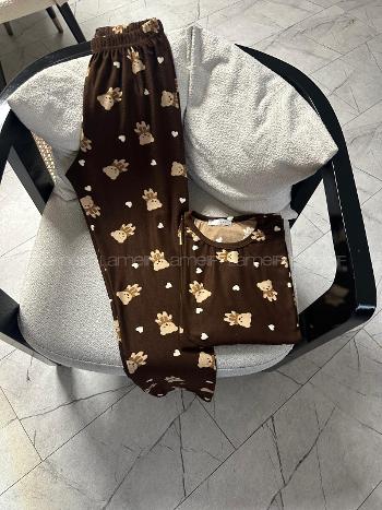 Cream-4 Crew Neck Long Arm Without Accessories Combed Fabric Regular Trousers Comfortable Suit