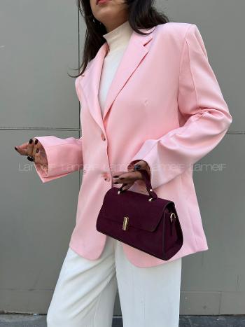 Lamelif Leına Süet Model Kadın Çapraz Çantası