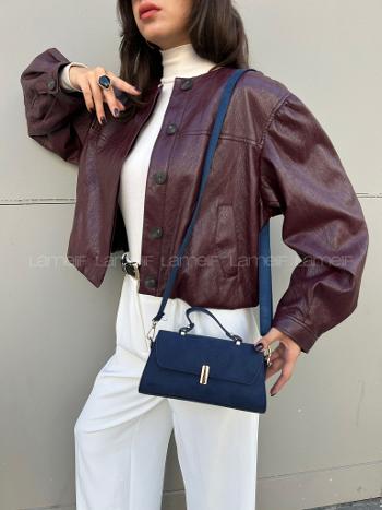 Lamelif Leına Süet Model Kadın Çapraz Çantası